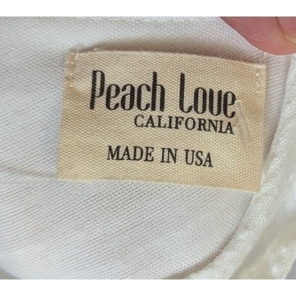 Peach Love Women size M White Dress Sleeveless Ruffle Lined Flowy Romantic Beach - Picture 5 of 9